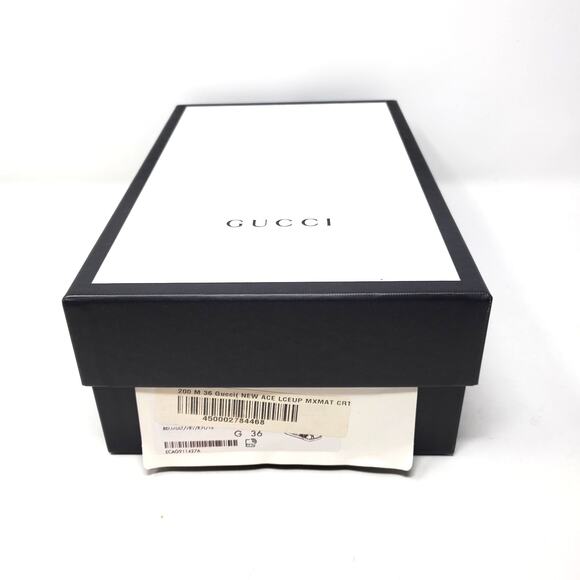 Gucci GG Supreme Monogram Logo Strawberry Lace Up Sneaker 433900 Size 36 US 6 - Picture 14 of 14